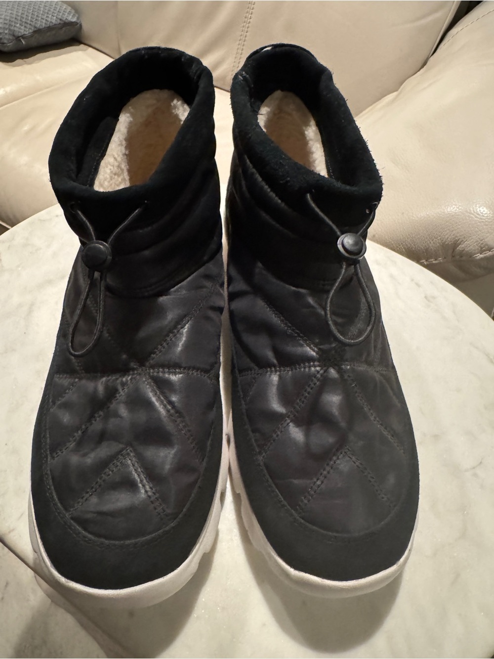 UGG Black Shearling-Lined Slip-On Boot Sz 11
